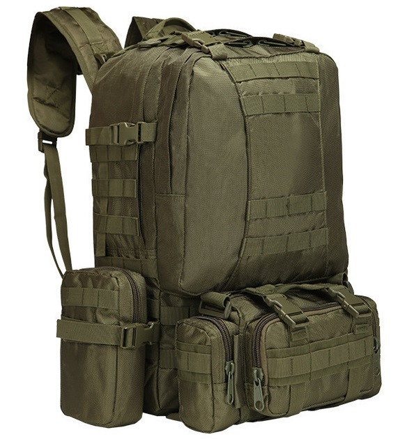 Рюкзак тактический с подсумками A08 50 л, олива MHz. 53620 - изображение 1