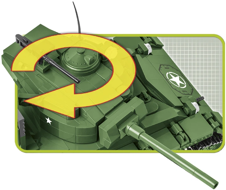 Klocki konstrukcyjne Cobi II Wojna Światowa Czołg M24 Chaffee 590 elementów (COBI-2543) - obraz 4