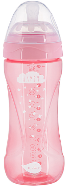 Дитяча антиколькова пляшечка для годування Nuvita Mimic Cool 330 мл Рожева (NV6052PINK) - зображення 1
