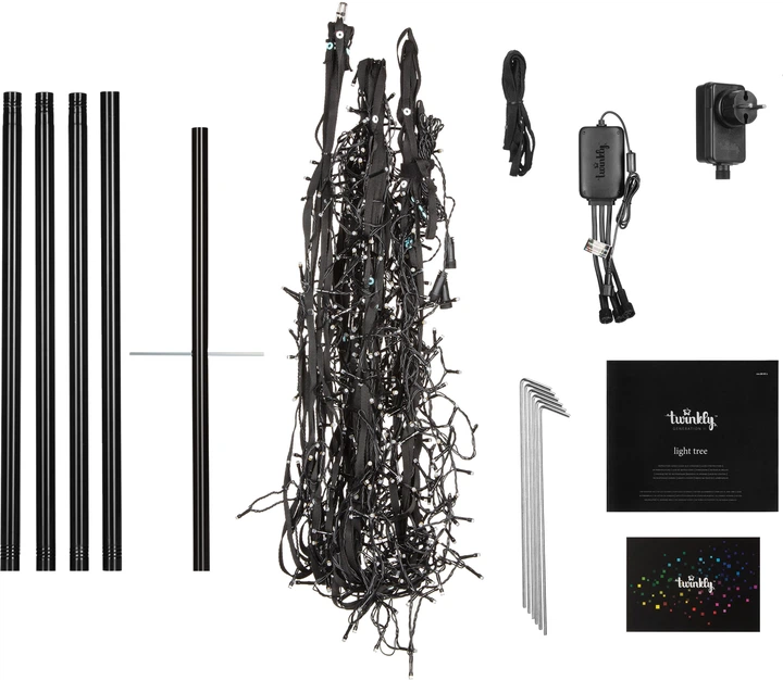 Світлодіодна Smart LED Twinkly Light tree RGBW 300, Gen II, IP44, висота 2 м (TWP300SPP-BEU) - зображення 2