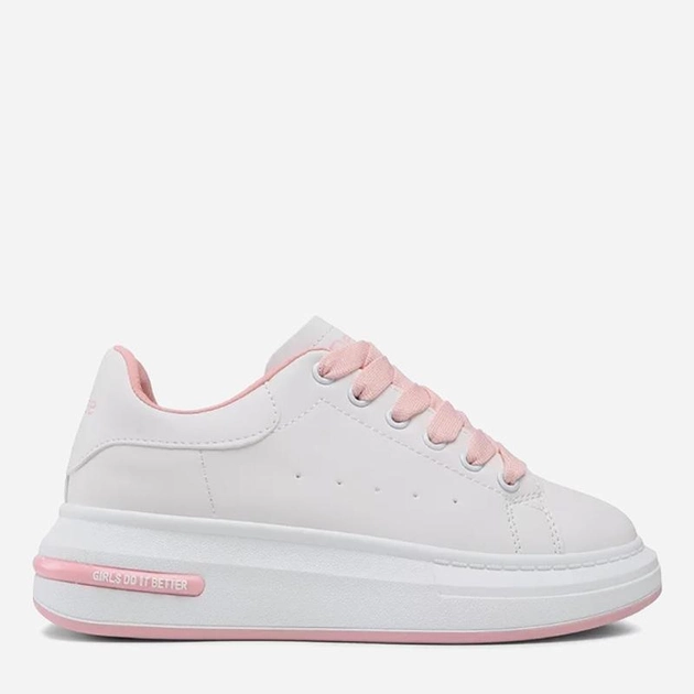 Акція на Підліткові кросівки для дівчинки DeeZee TS5126-01 38 Білі з рожевим від Rozetka