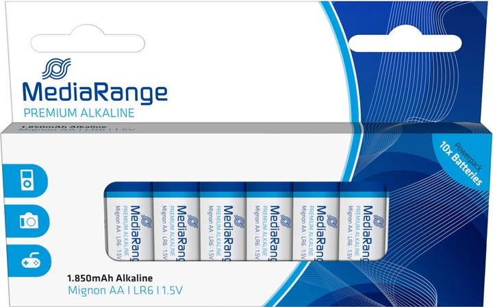  Лужна батарейка MediaRange Premium Alkaline Micro AA LR6 1.5 В 10 шт. (MRBAT105)