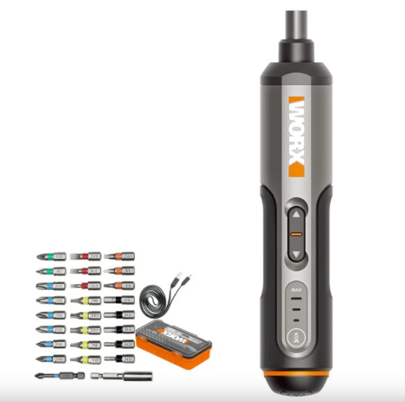 Аккумуляторная Отвертка Worx WX240 с насадками в кейсе - изображение 6