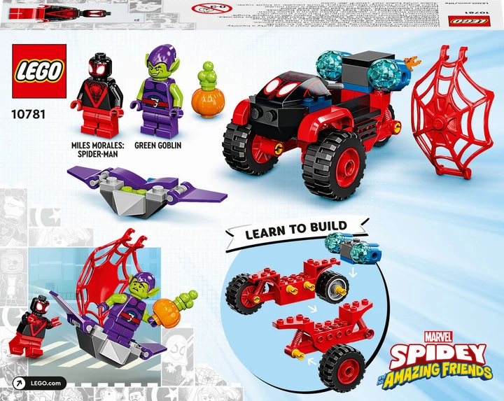 Zestaw klocków LEGO Super Heroes Marvel Miles Morales: Technotrójkołowiec Spider-Mana 59 elementów (10781) - obraz 6