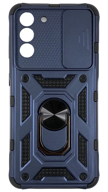 Чехол New Armor c кольцом-подставкой на Samsung Galaxy S21 темно-синий - Фото 1 Чехол New Armor c кольцом-подставкой на Samsung Galaxy S21 темно-синий - изображение 1