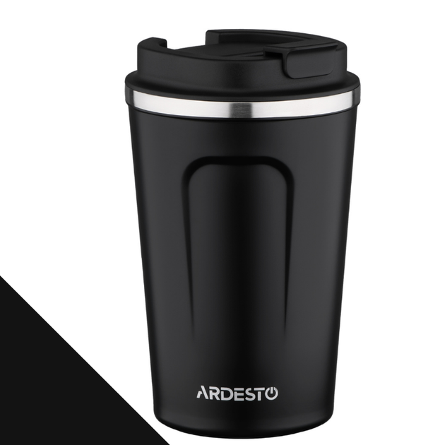Металлическая термокружка 380 мл Ardesto Urban Черная нержавеющая сталь (AR2638CMB) - Фото 1 Металлическая термокружка 380 мл Ardesto Urban Черная нержавеющая сталь (AR2638CMB) - изображение 1