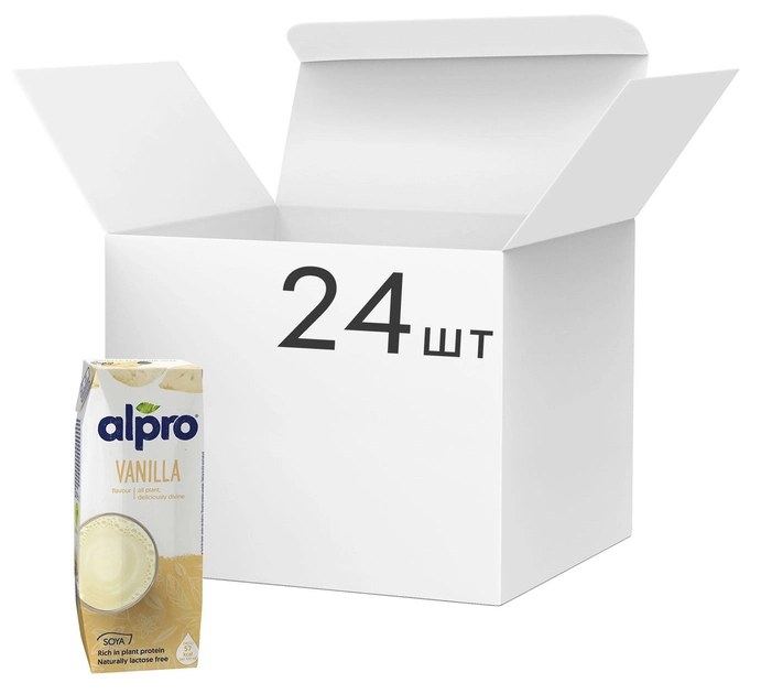 Напиток соевый Alpro с ванильным вкусом 250 мл х 24 шт (5411188125211) - изображение 1