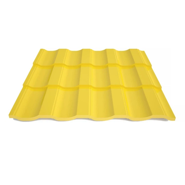 Металлочерепица Верона Термастил 0,45 мм Китай RAL 1003 Желтый Арт ...