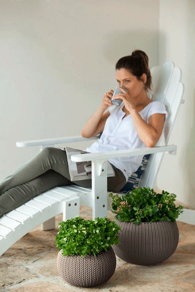 Горшок для растений Keter COZIES M бежевый (7290106932074) - Фото 2 Горшок для растений Keter COZIES M бежевый (7290106932074) - изображение 2
