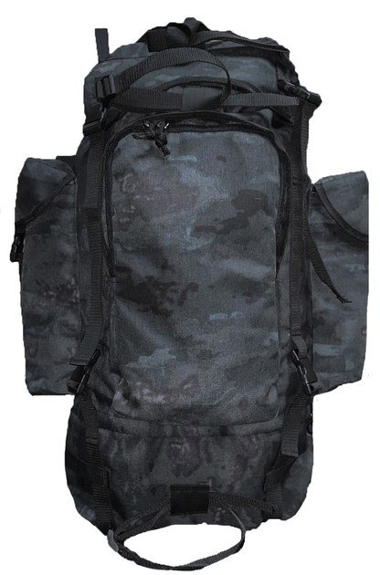 Туристический тактический супер-крепкий рюкзак Кордура 1200 ден 75 литров Атакс Чёрный 5.15.b - изображение 1