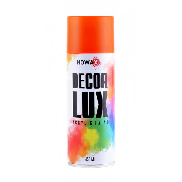 Акриловая флуоресцентная краска Nowax Spray оранжевая 450 мл (NX48047 ...