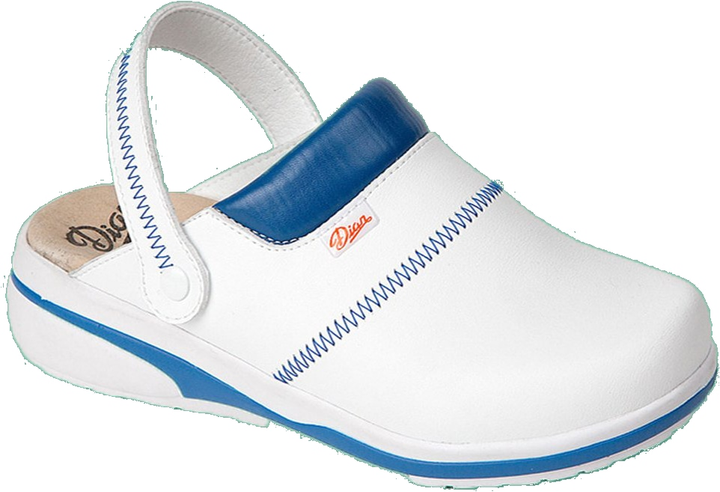 Туфлі медичні жіночі Dian ZUECO MICROFIBRA BLANCO AZUL 40 Біло-білі/сині (38176) - зображення 1