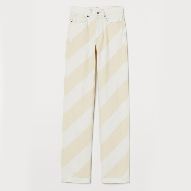 Джинсы Regular Fit женские H&M XAZ207230UREQ 32 Белые с бежевым (DD8000004889856) 