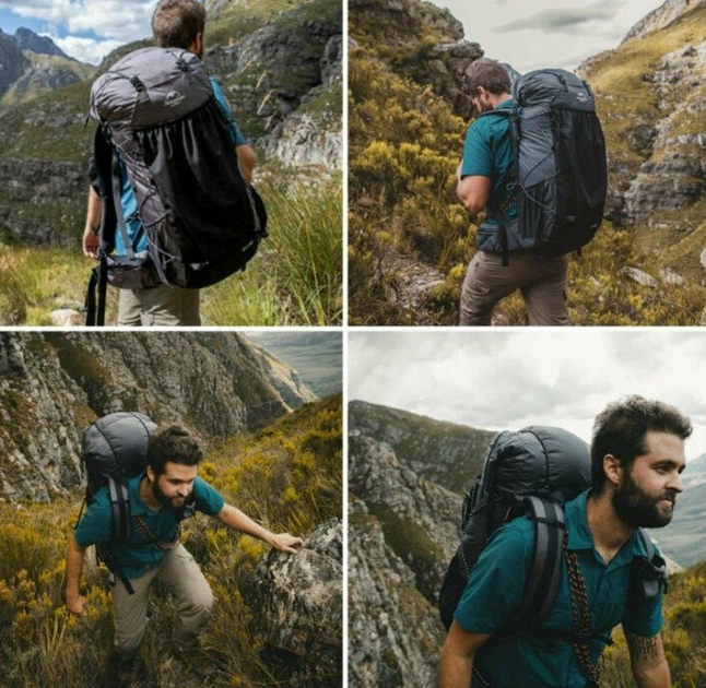 Рюкзак туристичний Naturehike Rock NH20BB113, 40+5 л, чорний - зображення 5