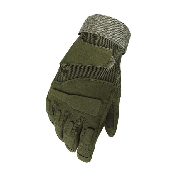 Стильні тактичні рукавички Lesko E002 Army Green M tactical повнопалі (F_4927-30587) - зображення 1