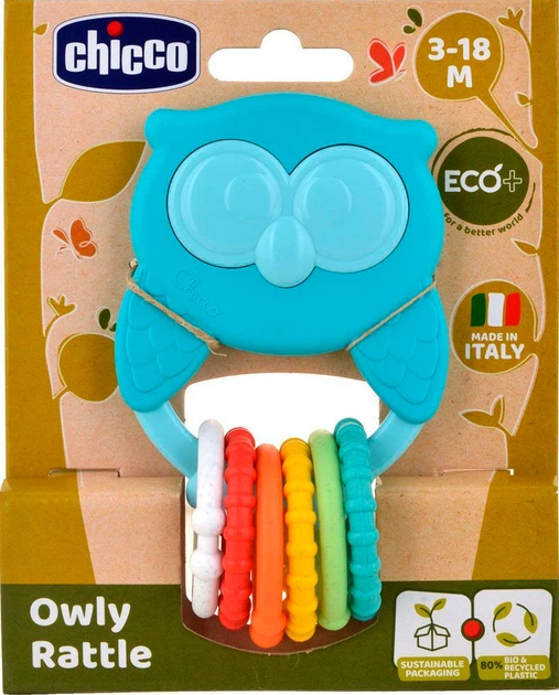Брязкальце Chicco Eco+ Сова Синє (10494.00) - зображення 2