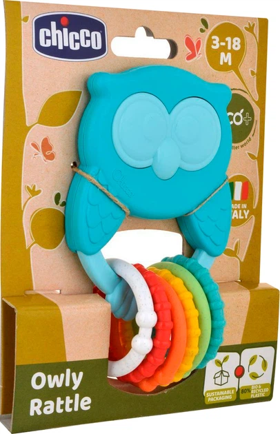 Брязкальце Chicco Eco+ Сова Синє (10494.00) - зображення 3
