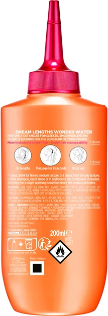 Ламелярна вода L'Oreal Paris Elseve Dream Long Wonder Water для блиску та розгладження волосся 200 мл (3600523970636) - зображення 2