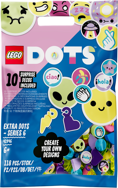 Zestaw klocków LEGO DOTS Builder DOTS Extras — wydanie 6 118 elementów (41946) - Zdjęcie 1 Zestaw klocków LEGO DOTS Builder DOTS Extras — wydanie 6 118 elementów (41946) - obraz 1