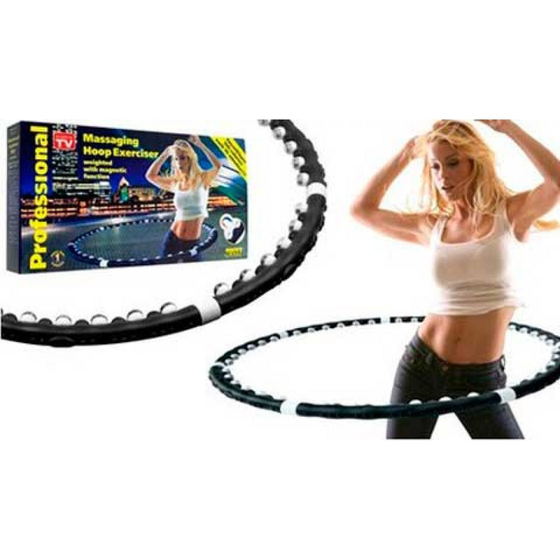 Обруч массажный Hula Hoop (Хула Хуп) с магнитными шариками 100 см, 7 ...