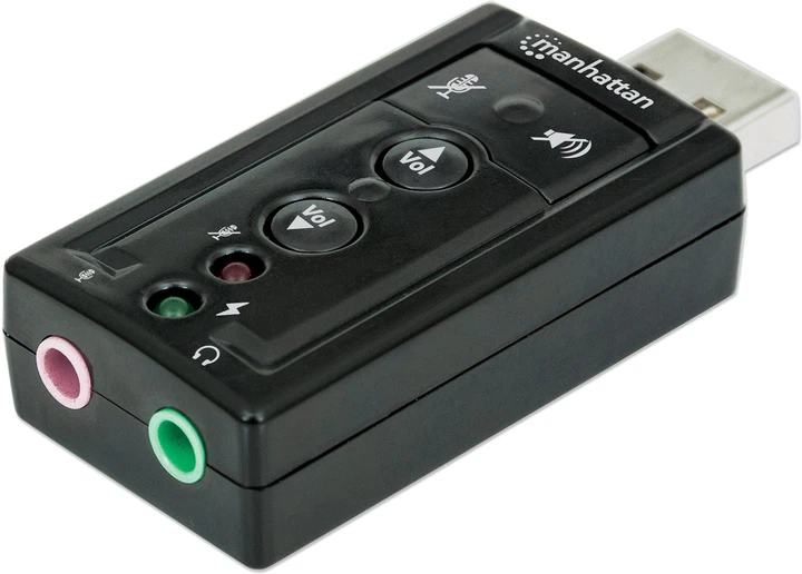 Karta dźwiękowa USB Manhattan 3D 7.1 Surround RTL (MANHATTAN_152341) - obraz 2