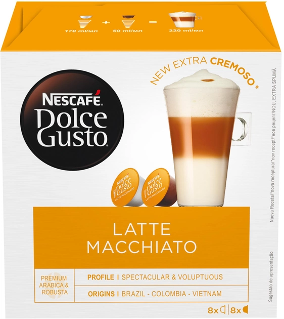Акція на Кава в капсулах NESCAFE Dolce Gusto Latte Macchiato 16 шт 183.2 г від Rozetka