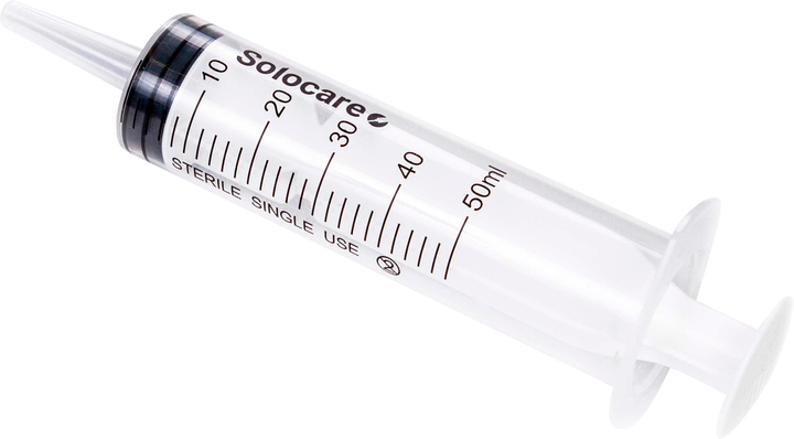 Шприц трикомпонентний одноразовий стерильний Solocare Catheter Tip без голки 50 мл 25 шт. (Н359061) - зображення 2