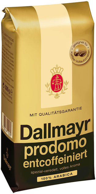 Купить Кофе в зернах Dallmayr Prodomo Обжаренный без кофеина