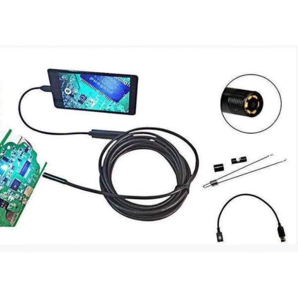 Камера эндоскоп с кабелем на 2 метра 7 мм USB/micro USB с подсветкой VT - изображение 3