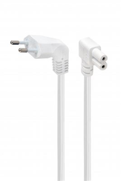 Кабель питания Cablexpert (PC-184L-VDE-2.5M-W) CEE7/16-C7, угловой, 2.5 ...