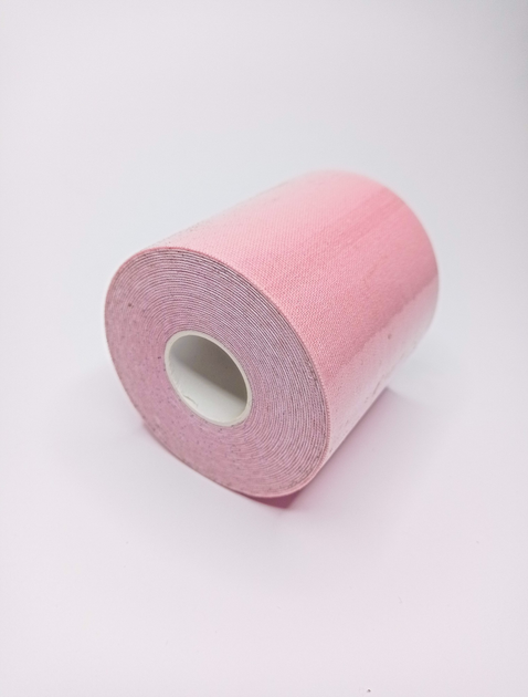 Тейп кінезіо для корекції тіла, підтяжки грудей 7,5 см, рожевий - зображення 2