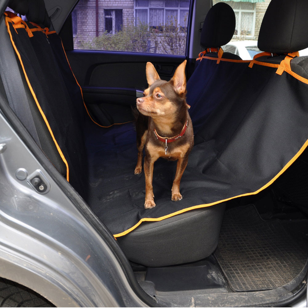 Автогамак для перевозки собак с бортами стеганый 143*152 см | серый