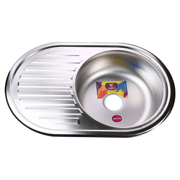 Мойка для кухни MIRA из нержавеющей стали MR 7750 E Satin 770x500мм ...