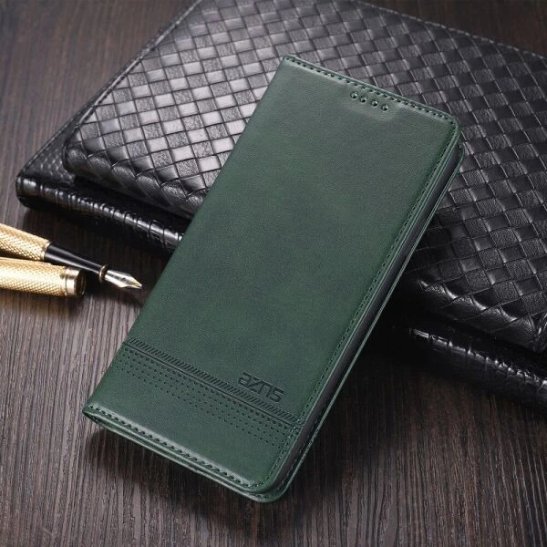 Чехол-книжка AZNS&nbsp;Classic Series для Samsung Galaxy S22 Ultra - Green - изображение 6