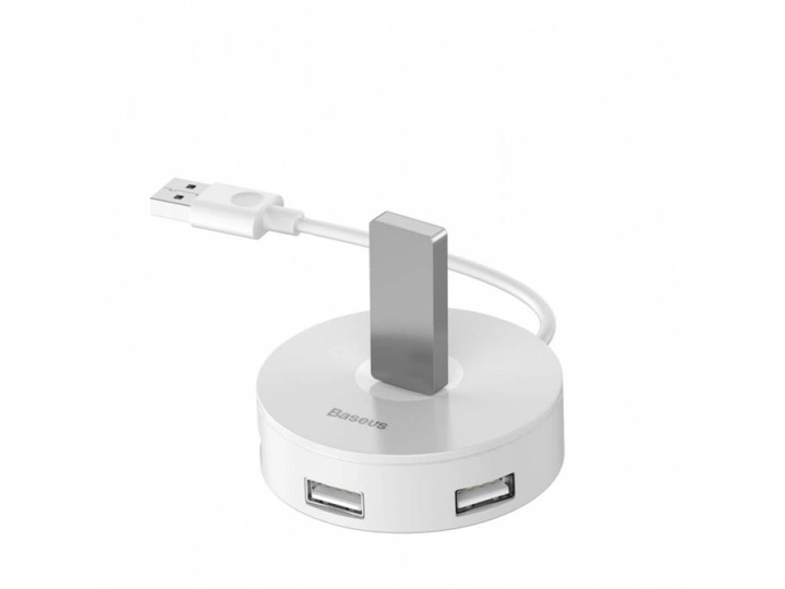 USB-хаб Baseus Round Box HUB Adapter (USB3.0 to USB3.0+3xUSB2.0) 10cm White (CAHUB-F02) - изображение 3