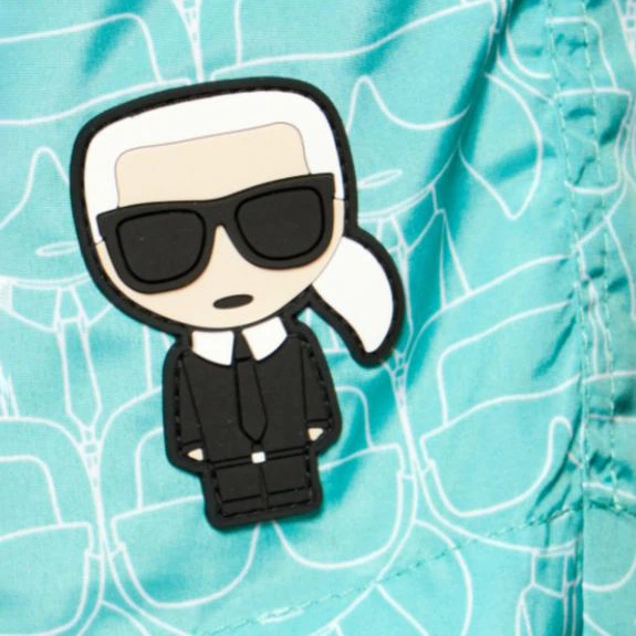 Szorty plażowe Karl Lagerfeld KL21MBM12 S Mint (8052283338624) - obraz 2