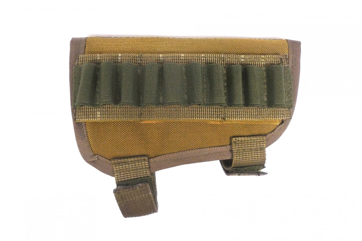 Щека на приклад Wotan Tactical з патронташем Пісочна - зображення 1