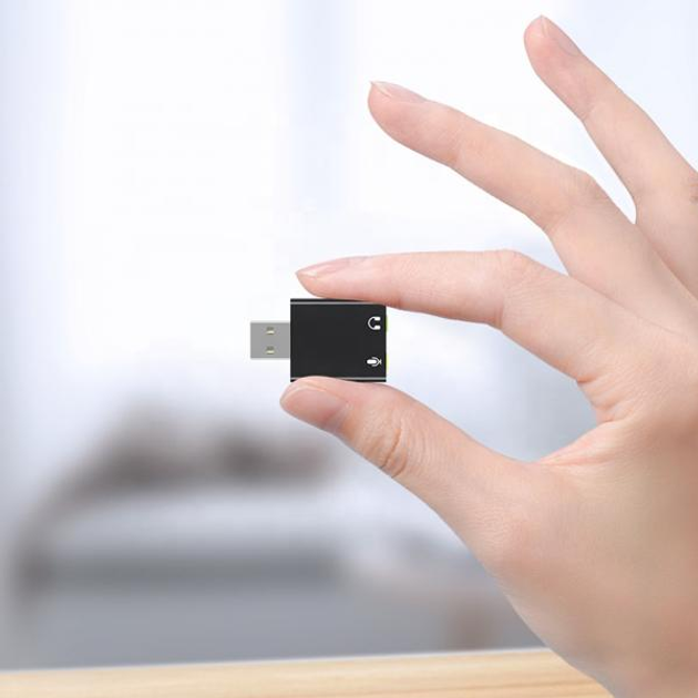 Звуковая карта Erston USB Sound Card 7.1 Channel, Black - изображение 5