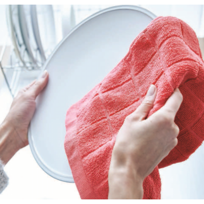 Серветка Tupperware для сушіння посуду 2 шт. коралова та блакитна - зображення 2