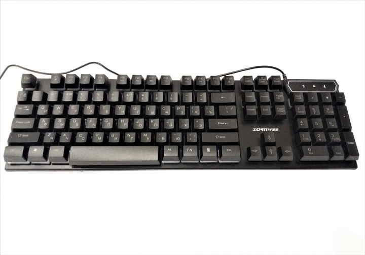 Клавіатура для комп'ютера провідна ZORNWEE ZE-510 RGB мультимедійна ...