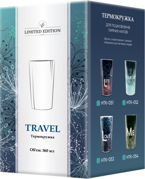 Термокухоль з кришкою Limited Edition Travel Love Life 360 мл (HTK-052) - зображення 4