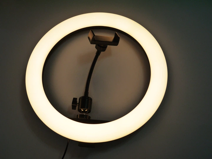 Кольцевая LED лампа S31 33см 1 крепление на телефон USB - изображение 4