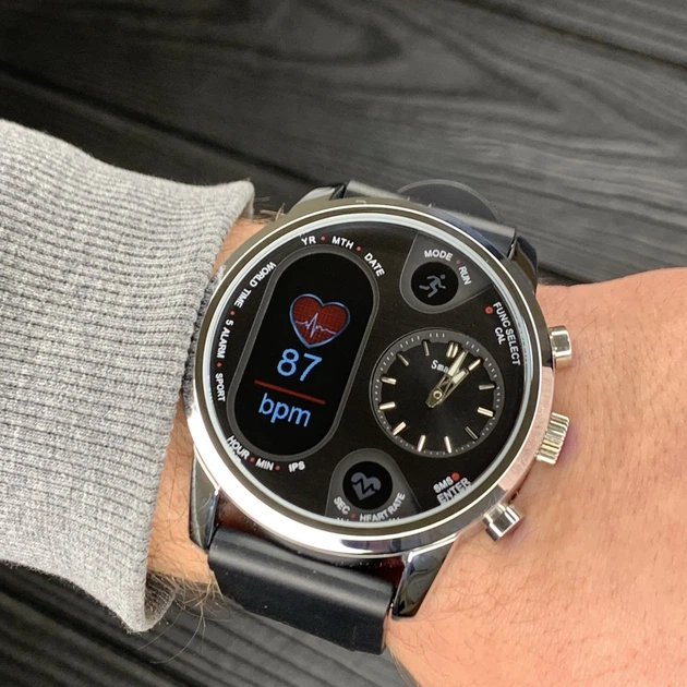 Мужские смарт часы AirPlus T3 Pro Smart Watch c механическим и цифровым циферблатами. Металлический корпус. - изображение 9