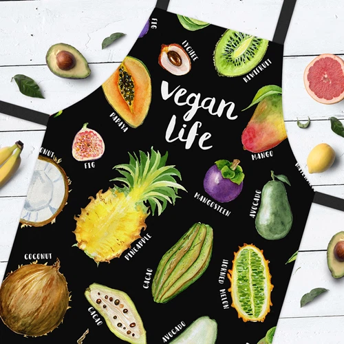 Фартук полноцветный Сolorful Vegan life 75x51 см - изображение 2