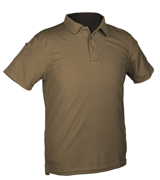 Тактическая потоотводящая футболка-поло Mil-tec цвет олива размер 2XL (10961001_2XL) - изображение 1