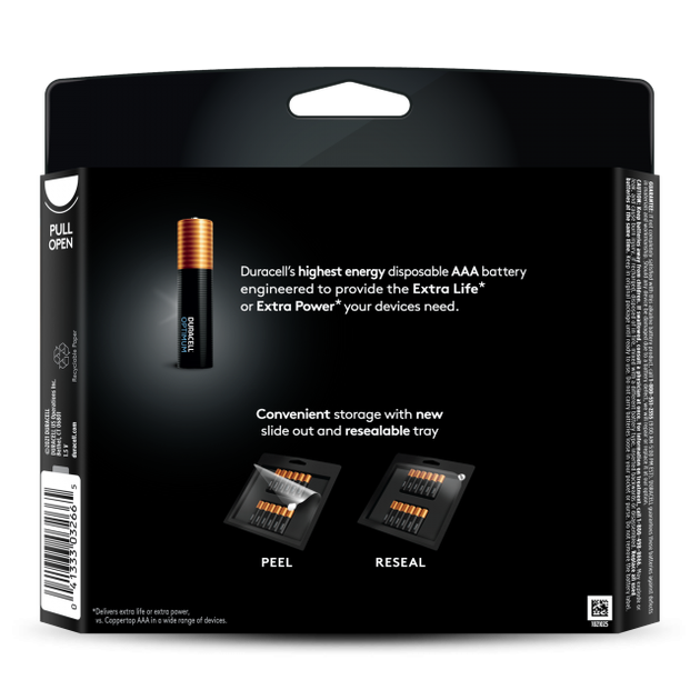 Щелочные батарейка Duracell Optimun AAA LR03 12 шт - Фото 2 Щелочные батарейка Duracell Optimun AAA LR03 12 шт - изображение 2