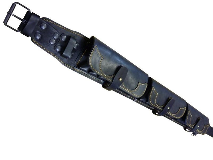 Патронташ Bеneks однорядный закрытый кожаный удлиненный - изображение 1