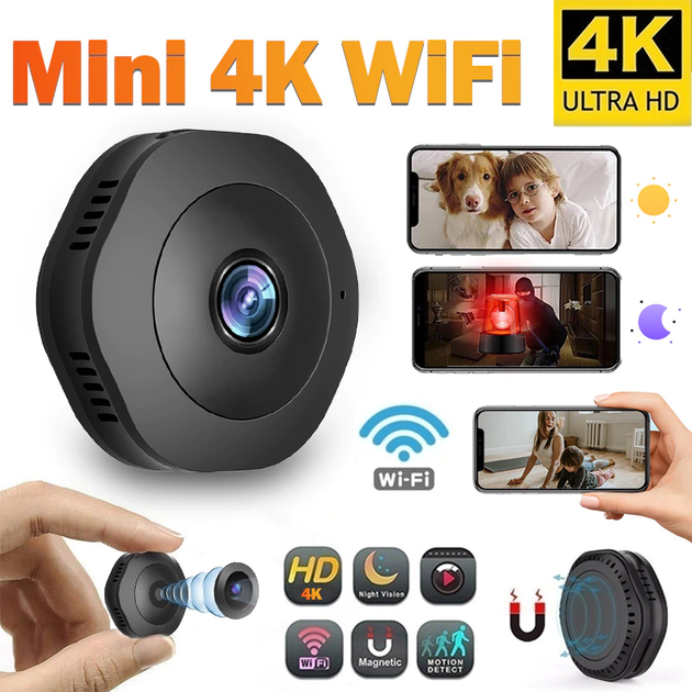 Мини камера Wi-Fi Wsdcam H6 4K, 1080P, HD с датчиком движения - изображение 3
