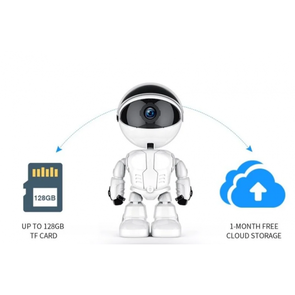 Поворотная IP интеллектуальная камера-робот Freddi TV-238ZD 2MP, 1080P, Wi-Fi с автослежением, звуком и датчиком движения - изображение 2