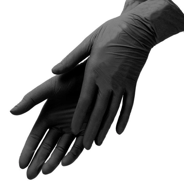 Перчатки нитриловые MediOk BLACK неопудренные, размер XS, 100 шт - изображение 2